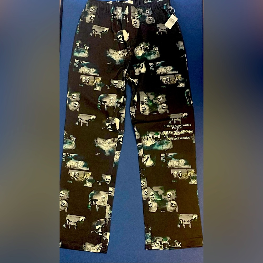 NWT Disney Parks A Silly Symphony “The Skeleton Dance” Drawstring Unisex Pants